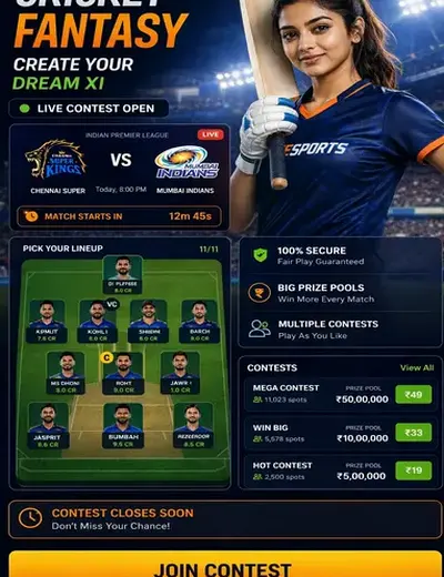 11GAMER (11 game r) fantasy cricket & matchday visual 3